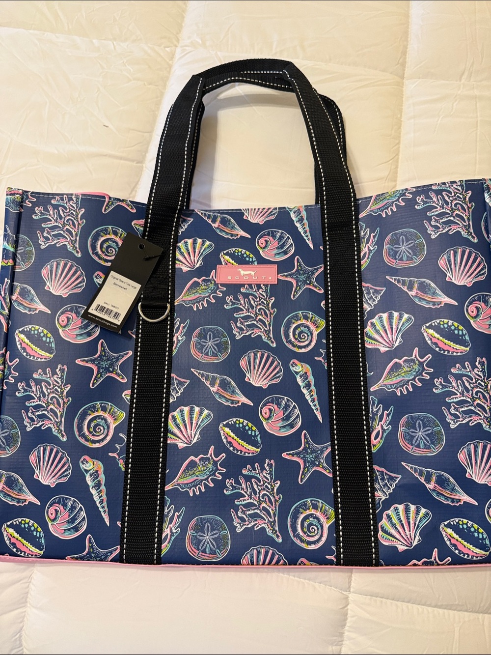 BOMBSHELL! Scout Tote with Pink Trim and Black Straps